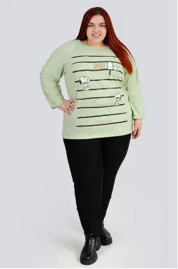 Блуза з яскравим принтом великих розмірів