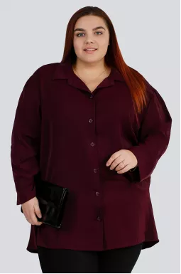 Блуза довга софт великих розмірів