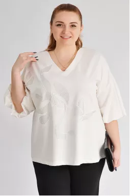 Блуза зі стразами великих розмірів