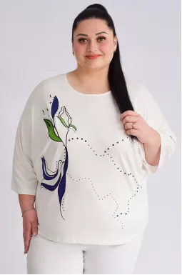 Блуза з декором великих розмірів