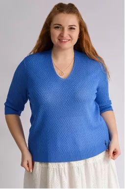 Блуза коротка з мінімалістичною прикрасою великих розмірів