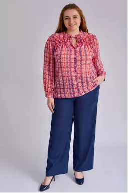 Блуза шифонова в різних принтах великих розмірів