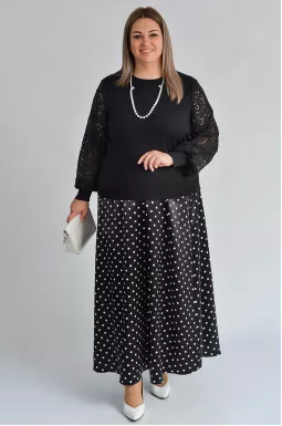 Елегантна блуза з квітковим мереживом великих розмірів