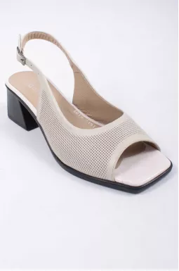 Босоніжки шкіряні на підборах великих розмірів 