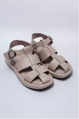 Сандалі шкіряні з перфорованою устілкою великих розмірів