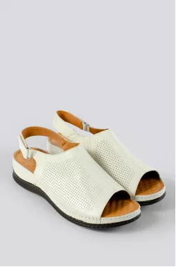 Босоніжки білі на широкі ніжки великих розмірів