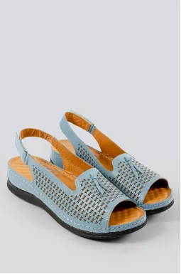 Легкі босоніжки кольору денім великих розмірів