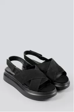 Босоніжки нубук на широкі ніжки великих розмірів