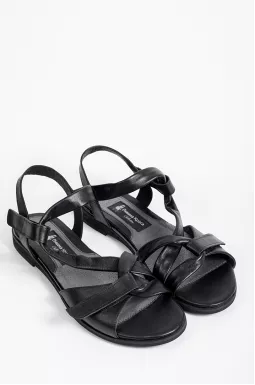 Сандалі чорні на дуже широку ніжку, кісточку та підйом великих розмірів