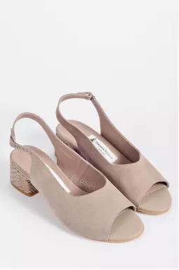 Босоніжки замшеві на лускатих підборах великих розмірів