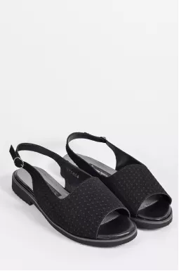 Босоніжки чорні на дуже широкі ніжки та кісточку великих розмірів