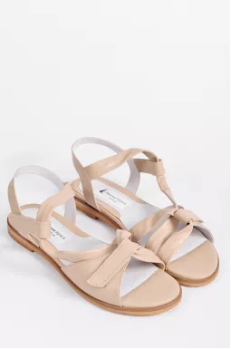 Світло-бежеві босоніжки на дуже широкі ніжки, на кісточку великих розмірів