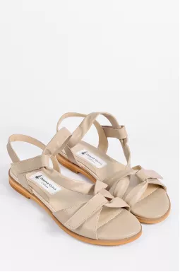 Босоніжки бежеві на дуже широкі повні ніжки великих розмірів