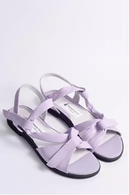 Босоніжки в бузковому відтінку на дуже широкі ніжки великих розмірів