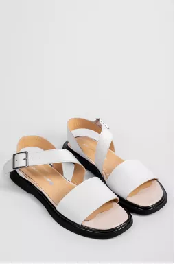 Босоножки белые кожаные больших размеров