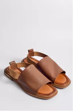 Босоніжки коричневі із м’якою фіксацією великих розмірів