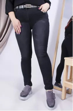 Джинси вузькі з поясом супер батал