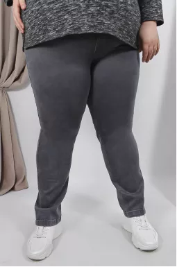 Сірі завужені джинси батал