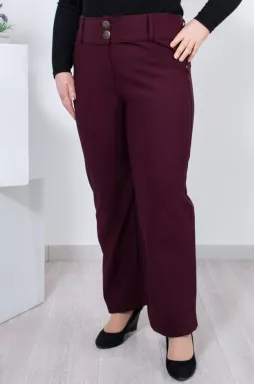 Брюки прямые с широким поясом супер батал