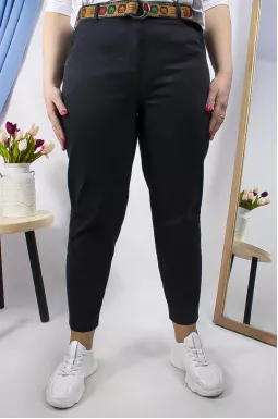 Повседневные однотонные джинсы бананы с поясом