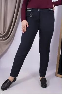 Брюки зауженные демисезонные с декором на поясе