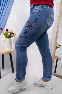 Джинси завужені з декором