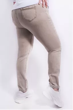 Зауженные джинсы 7/8 с поясом