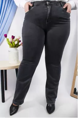 Джинси середні з поясом супер батал