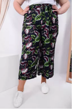 Брюки  кюлоты с поясом