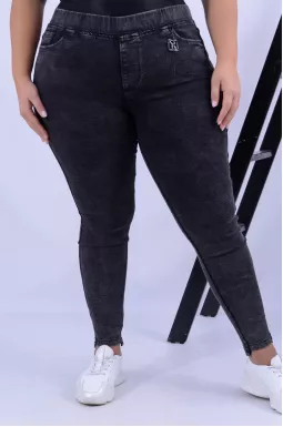 Джеггінси з прикрасою у трендовому кольорі батал