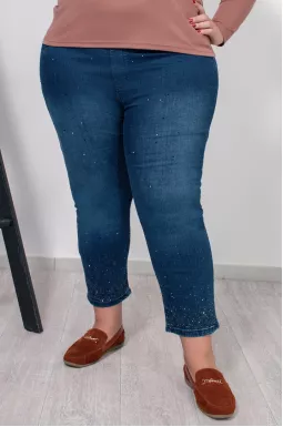 Джинси укорочені з блискітками супер батал