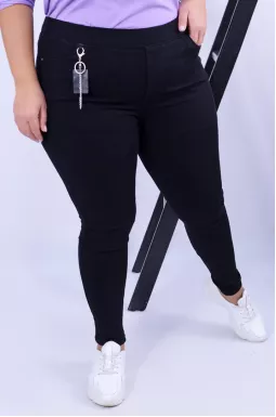 Зручні утеплені джеггінси з прикрасою батал