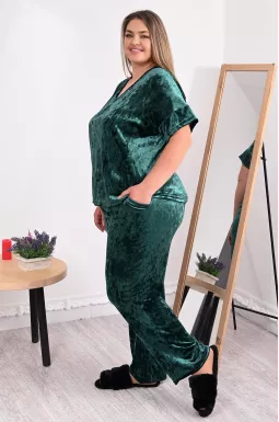 Велюровые домашние брюки супер батал