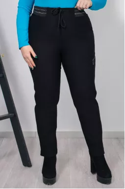 Брюки 7/8 декоровані блискавками батал