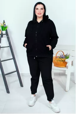 Брюки бананы на резинке с принтом батал