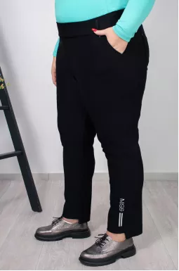 Брюки 7/8 з принтом у нижній частині батал