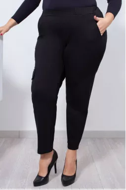 Брюки завужені декоровані кишенею на ніжці супер батал