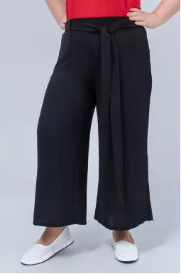  Брюки кюлоты из жатки в цветах супер батал