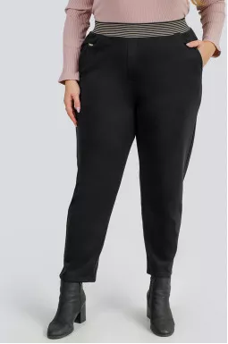 Брюки 7/8 бі-стрейч на флісі батал 1+1=3