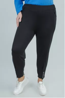 Брюки банани трикотажні з декором супер батал