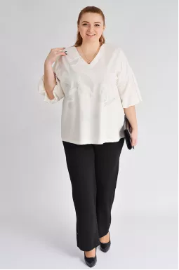 Черные трикотажные брюки больших размеров