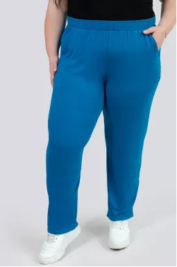 Брюки цвета морская волна больших размеров