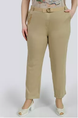 Брюки зауженные с вышивкой больших размеров