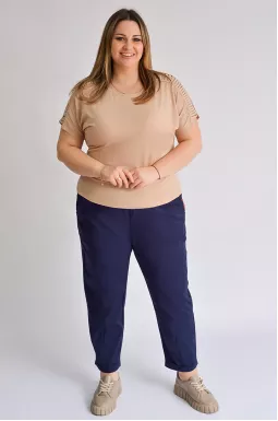 Легкі брюки з декором великих розмірів
