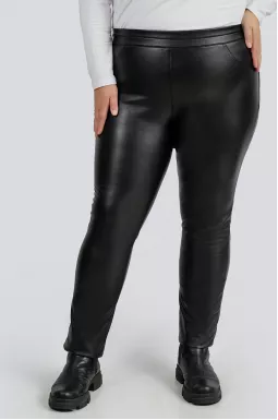 Брюки із екошкіри великих розмірів 1+1=3