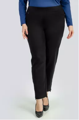 Базовые черные брюки 7/8 больших размеров
