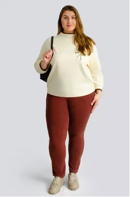 Брюки завужені в рубчик великих розмірів