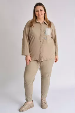 Брюки завужені з розрізами великих розмірів