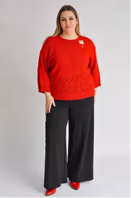 Брюки широкие черные больших размеров