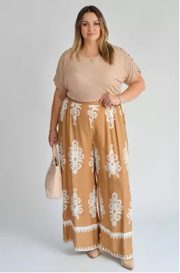 Брюки широкі з орнаментом великих розмірів